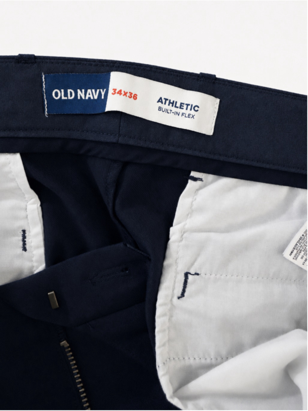 Old Navy Navy Blue Athletic Chino Pants – Men’s Size 34x36 - Picture 8 of 8